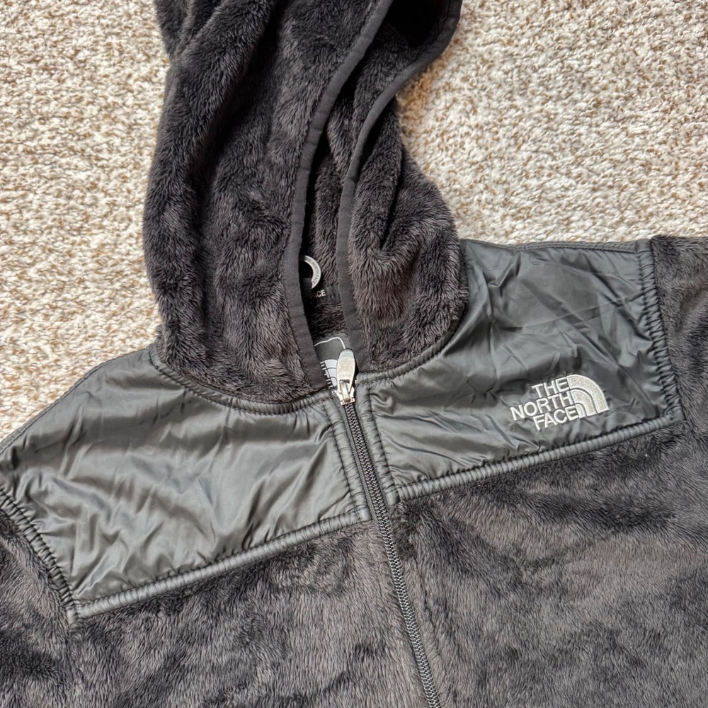 The North‎ Face Osito Fleece Full Zip Hoodie Jacket Women's Medium Black Plush